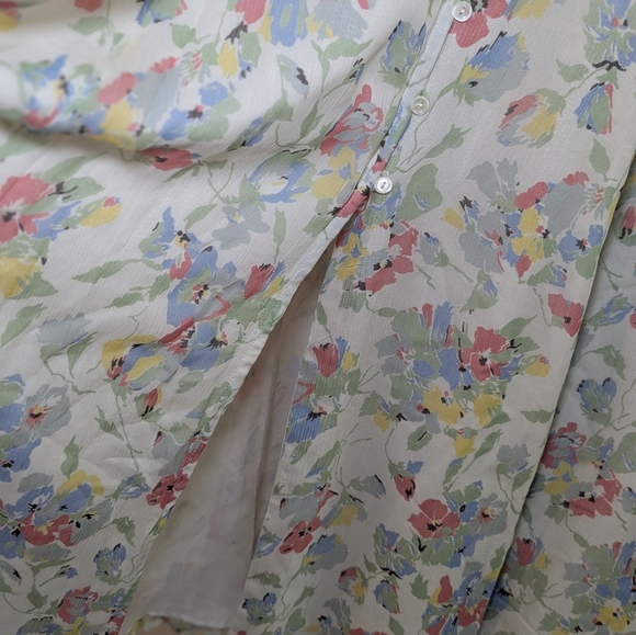 Polo Ralph Lauren Floral Maxi Dress 8 Cottagecore Romantic Boho Wedding - Picture 8 of 10